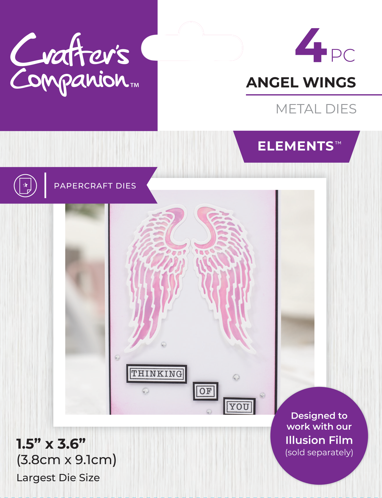 Crafter s Companion Metal Die Angel Wings Crafters Companion UK