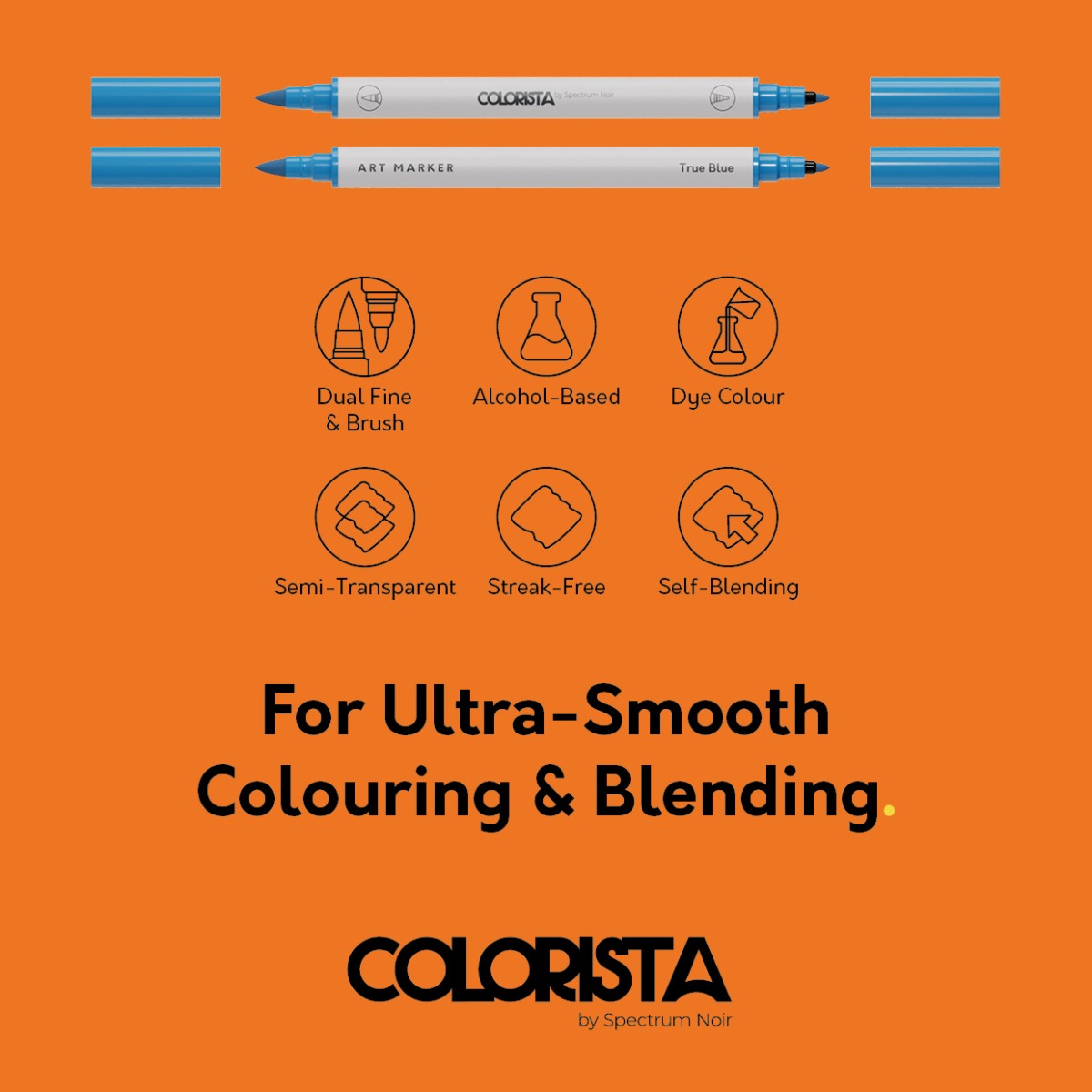 Colorista Glitter Marker 8pc Sparkling Brights