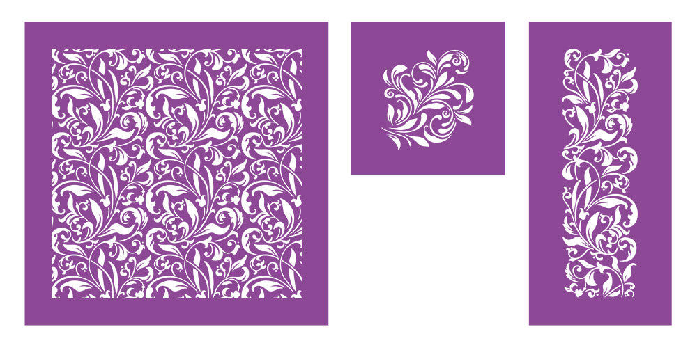 purple swirls and flourishes