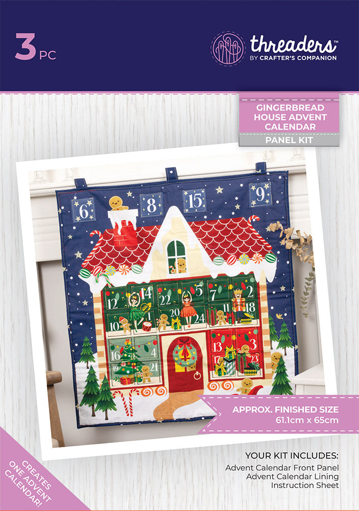 Threaders Gingerbread House Advent Calendar Panel Kit Crafters