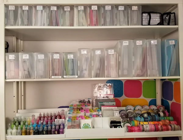 Take a look around my studio #7 - Organizing dies, stamps, embossing folders, & stencils.