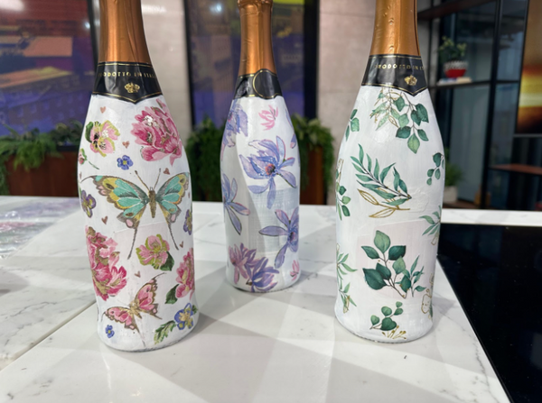 How to make decoupage bottles