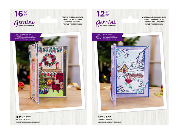 Gemini Christmas 3D Scene Builder Stamp & Die Duo