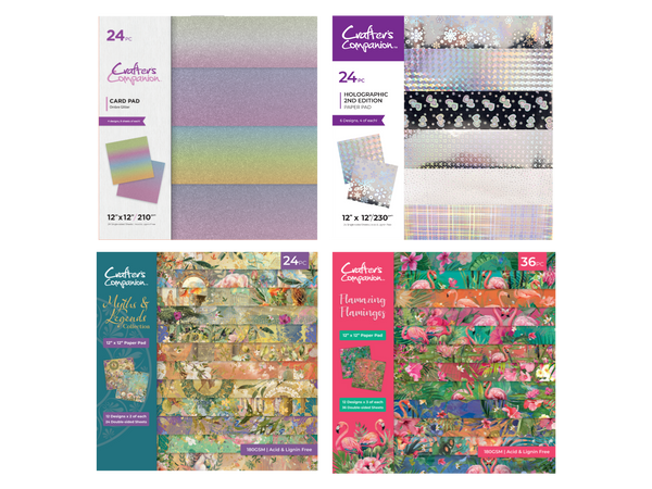 Crafter's Companion 12x12 Paper Pad 4pc Collection