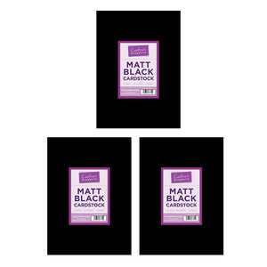 Crafter's Companion Matt Black Card A4 3pk