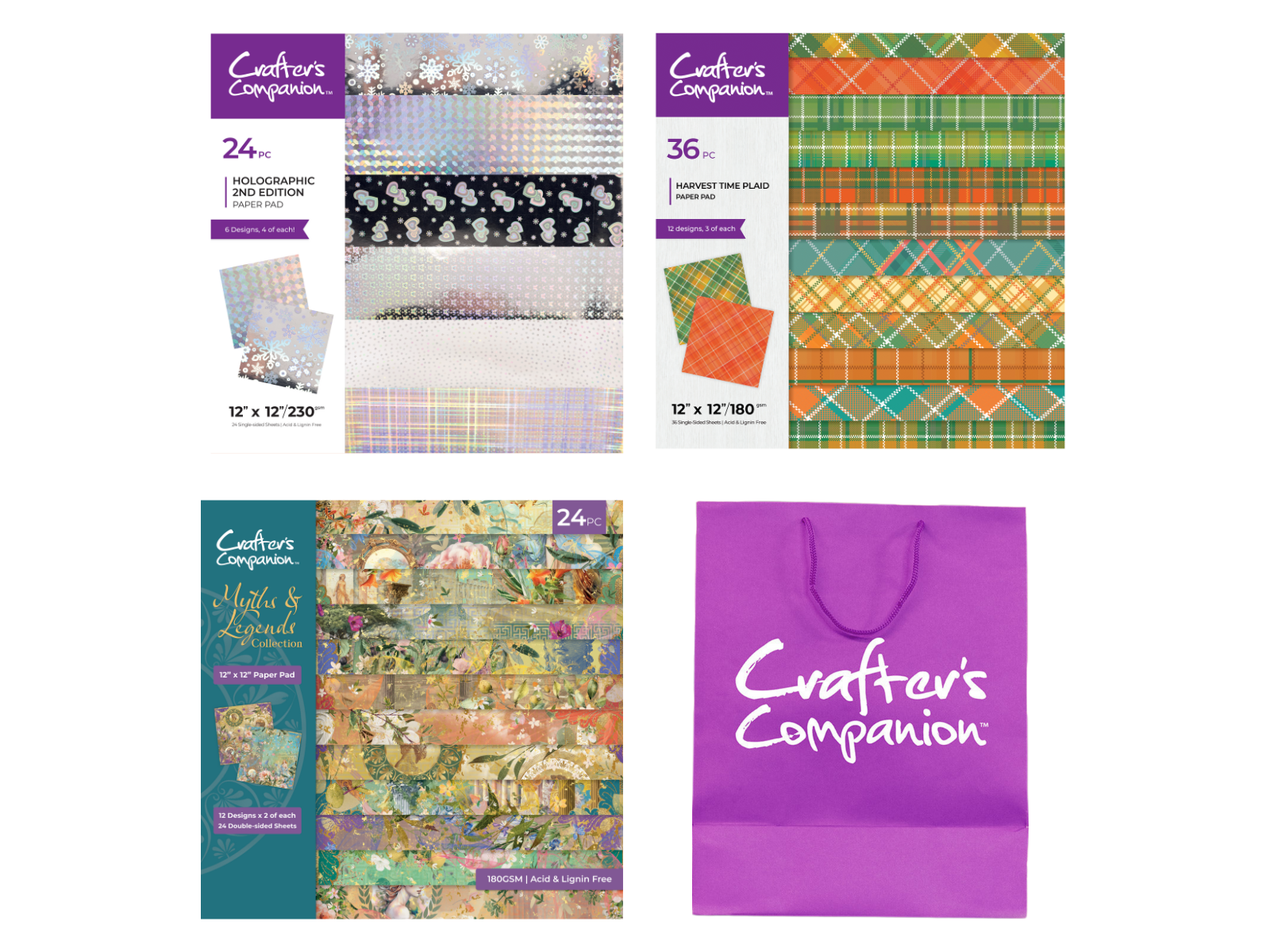 Crafter's Companion Holographic 12x12 Paper Pad SHOWSTOPPER