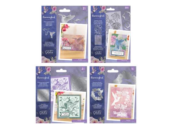 Nature's Garden Hummingbird Stamp & Die 4pc Selection