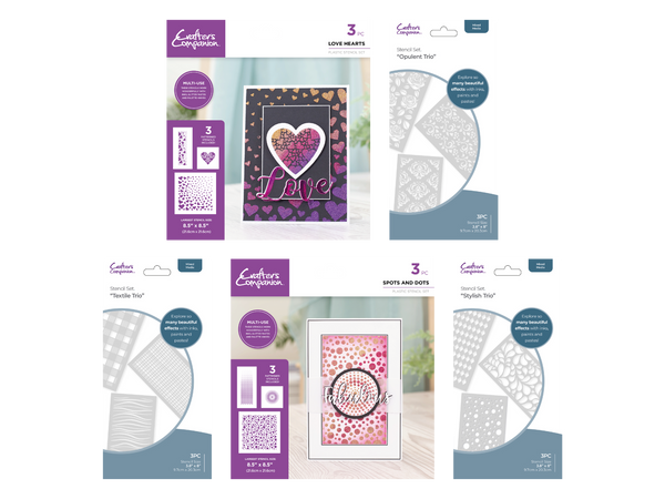 Crafter's Companion Stencil 5pc Selection