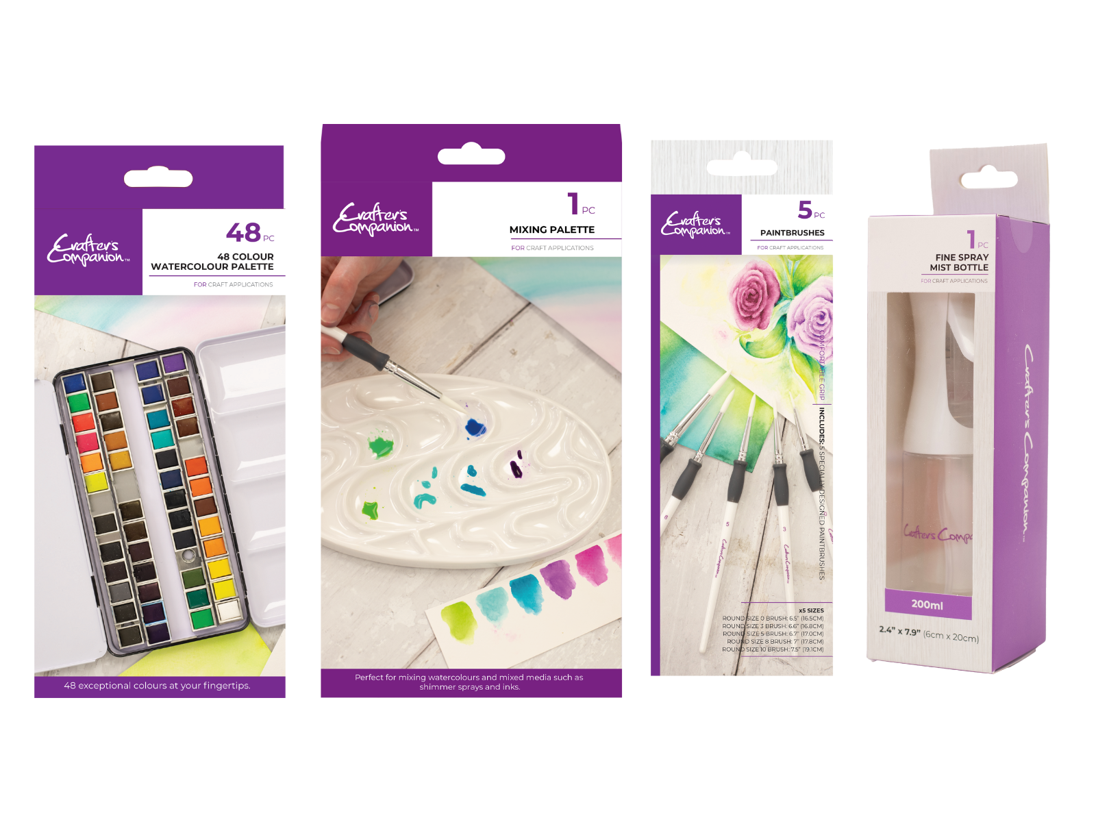 Crafter's Companion Watercolour Palette with Accessories Selection