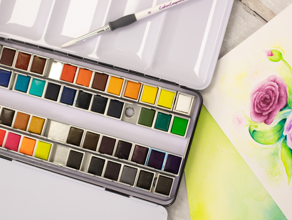 Crafter's Companion Watercolour Palette with Accessories Selection