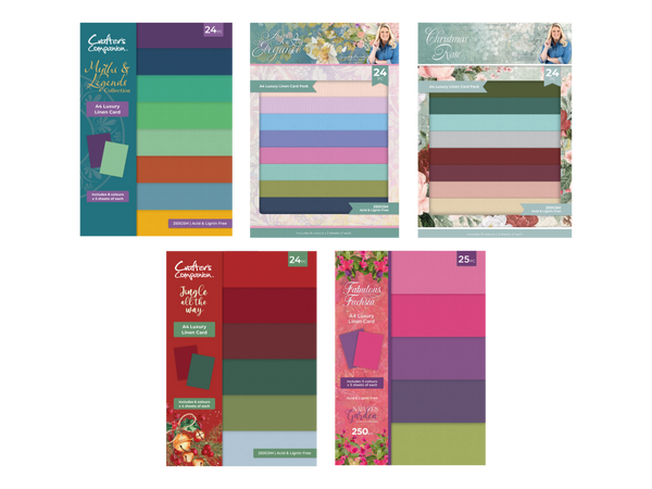 Crafter's Companion 4pc Linen Card Selection