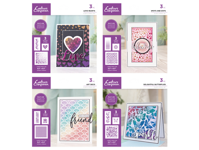 Crafter's Companion Glitter Paste Stencils Selection