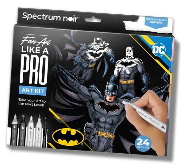 Spectrum Noir Fan-Art Like a Pro Art Kit Batman & Superman Duo