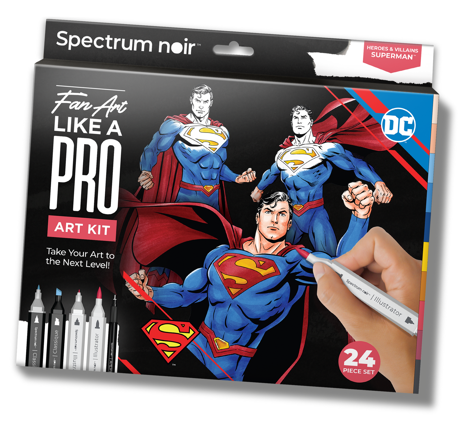 Spectrum Noir Fan-Art Like a Pro Art Kit Batman & Superman Duo