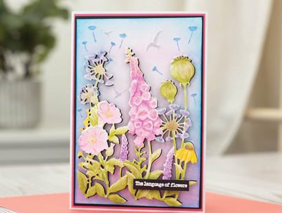 Gemini 4 x 6" 3D Embossing Folder & Metal Die - Wildflower Meadow