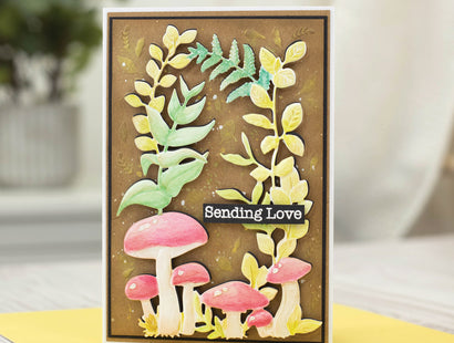 Gemini 4 x 6" 3D Embossing Folder & Metal Die - Woodland Foliage