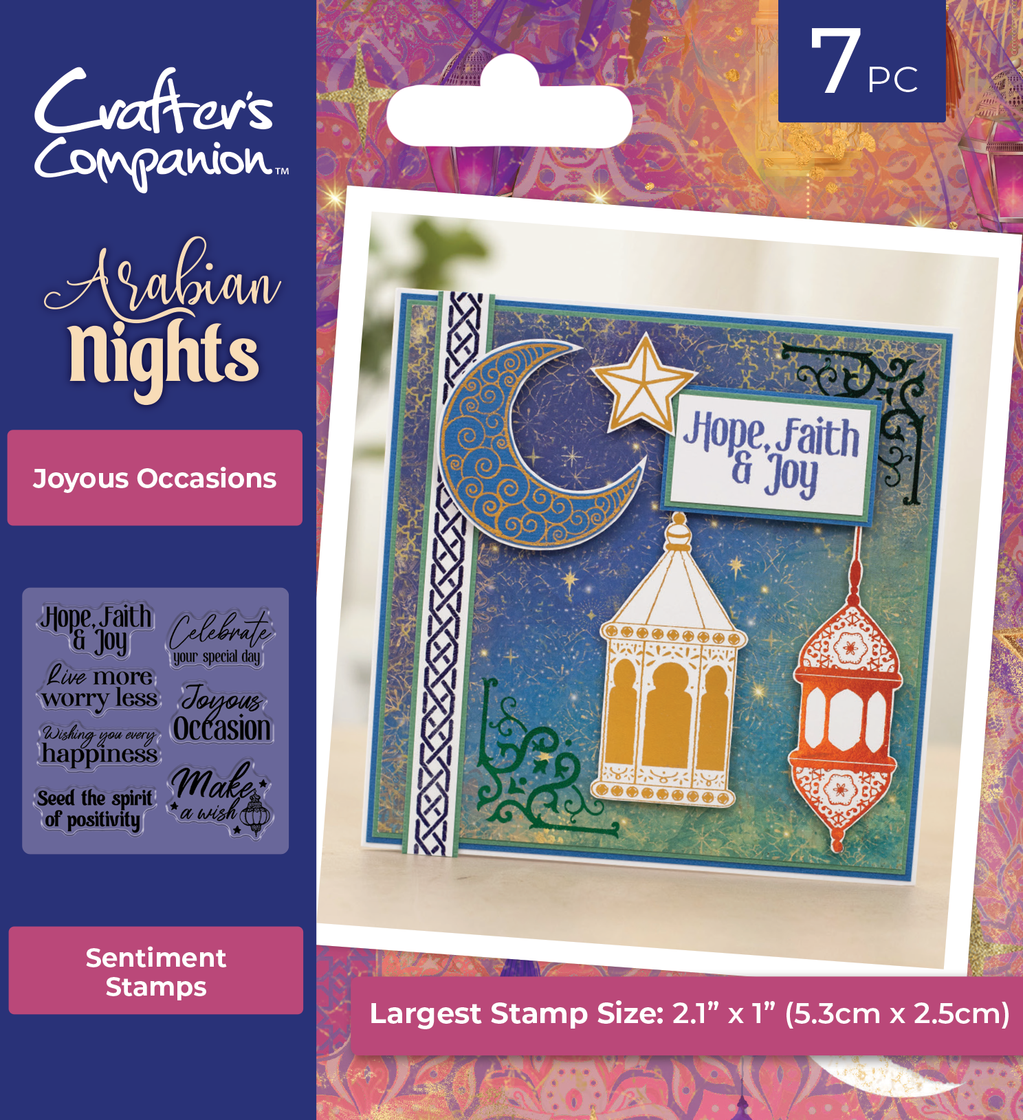 Arabian Nights 4" x 4" Clear Acrylic Stamps 7 Piece - Joyous Occasions