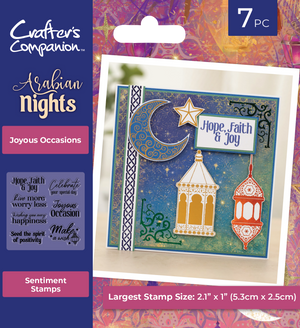 Arabian Nights 4" x 4" Clear Acrylic Stamps 7 Piece - Joyous Occasions