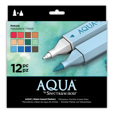 Aqua by Spectrum Noir 12 Pen Set - Nature