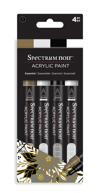 Spectrum Noir Acrylic Paint Marker (4PC)-Essential