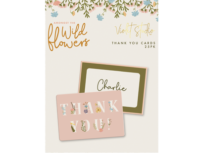 Violet Studio - Thankyou Cards - Amongst The Wildflowers - 25pk