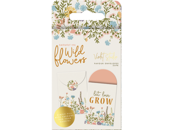 Violet Studio - Favour Envelopes - Amongst The Wildflowers - 25pk