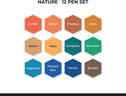 Aqua by Spectrum Noir 12 Pen Set - Nature