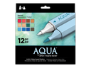 Spectrum Noir 12pk Aqua Markers with FREE 8x8 Stamping Platform & Magnetic Base