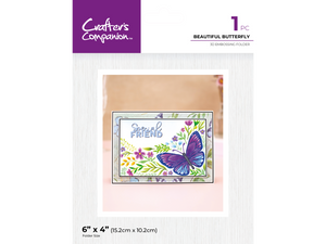 Crafter's Companion 6"x4" 3D Embossing Folder - Beautiful Butterfly