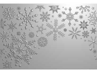 Crafter's Companion 6"x4" 3D Embossing Folder - Sparkling Snowflakes