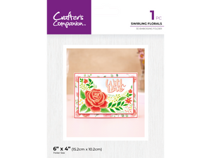 Crafter's Companion 6"x4" 3D Embossing Folder - Swirling Florals