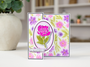 Crafter's Companion 3D Embossing Folder, Metal Die & Photopolymer Stamp - Blooming Florals