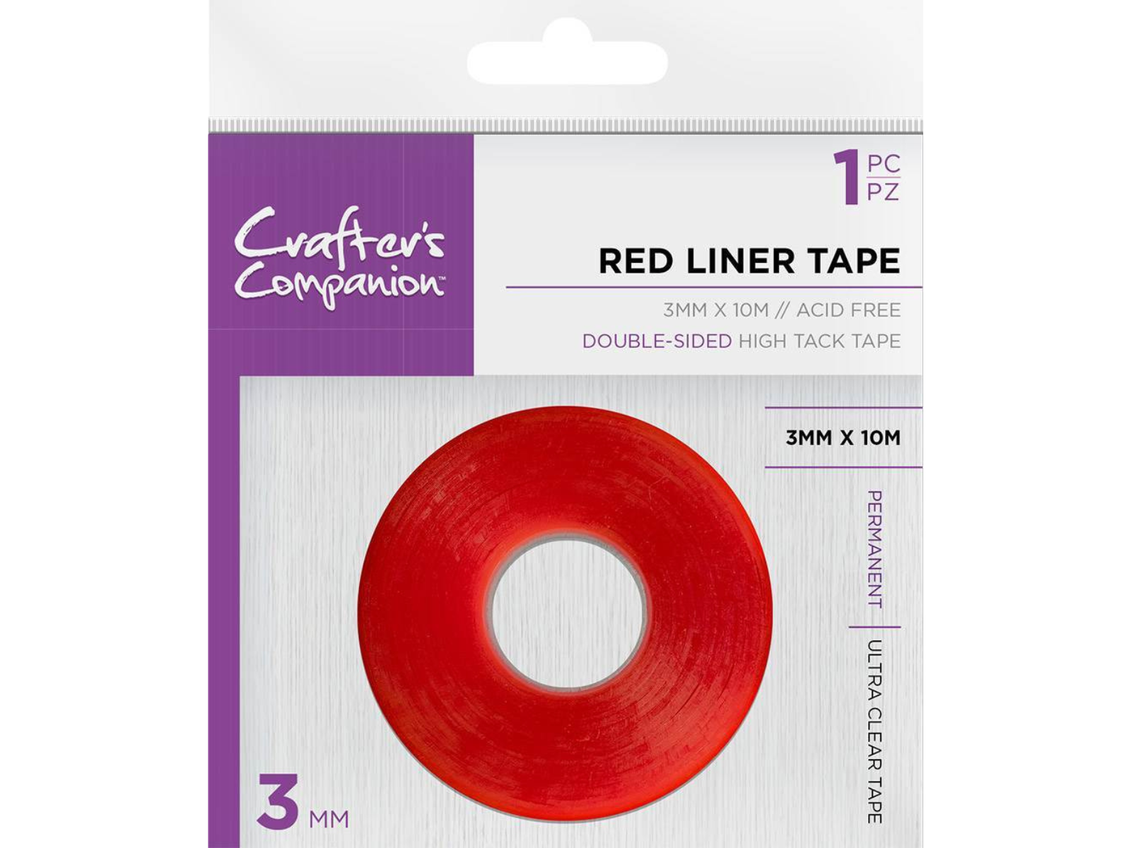 Crafter's Companion - Red Liner Double Sided Tape (3mm)