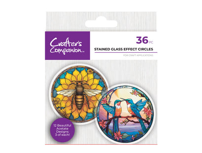 Crafter’s Companion Printed Acetate - Stained Glass Effect Circles 