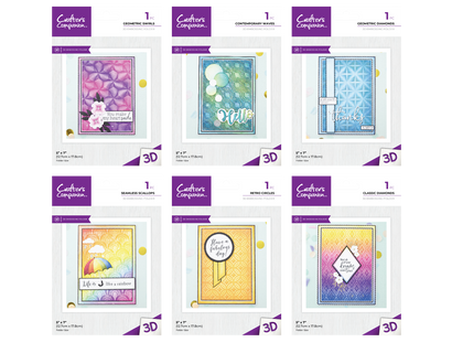 Crafter's Companion Bold Geometric 3D Embossing Folders Collection