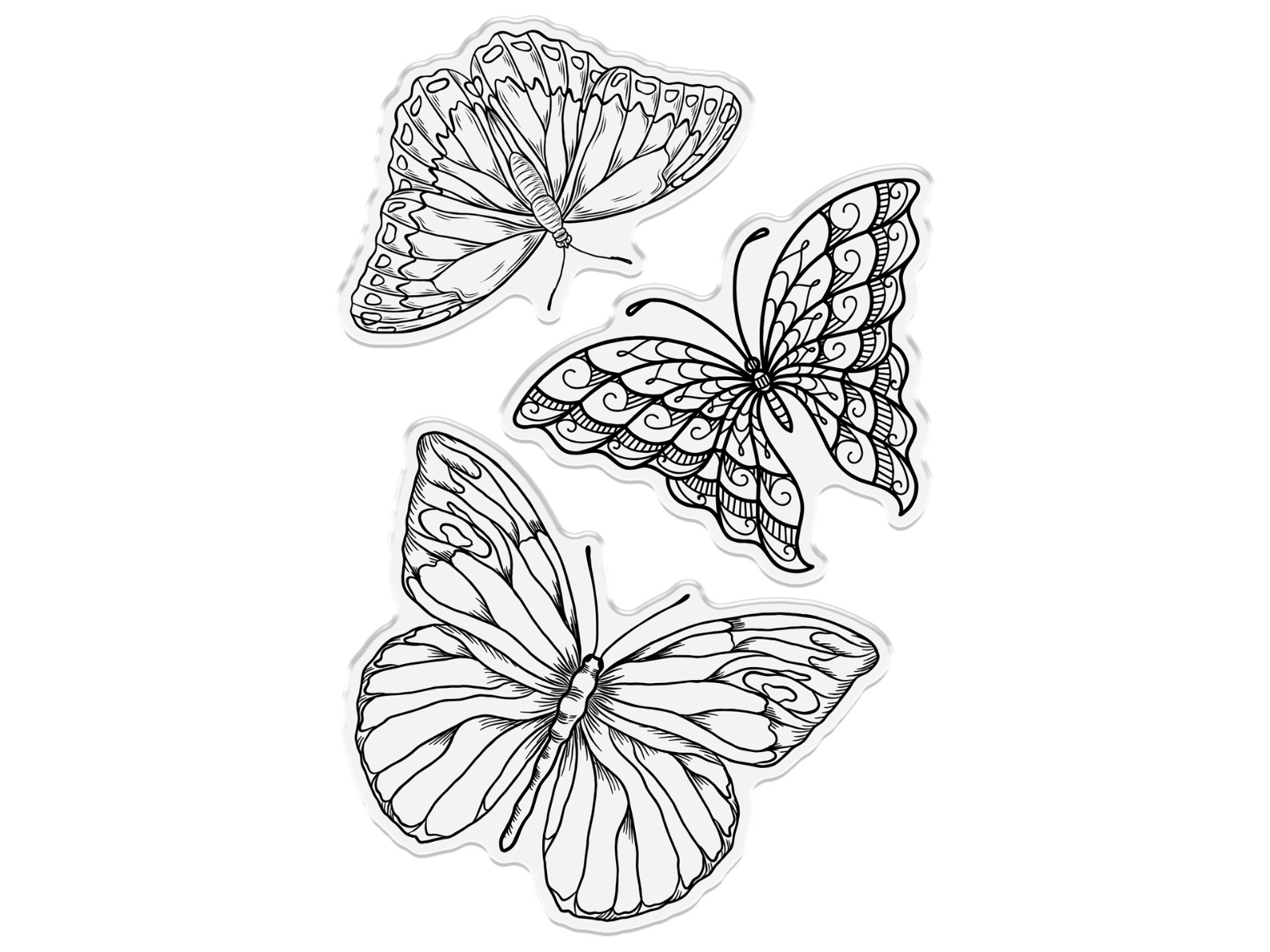 Crafter's Companion Clear Acrylic Stamp - Beautiful Butterflies