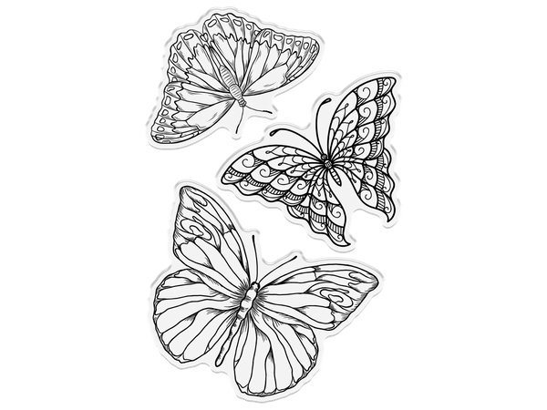 Crafter's Companion Clear Acrylic Stamp - Beautiful Butterflies