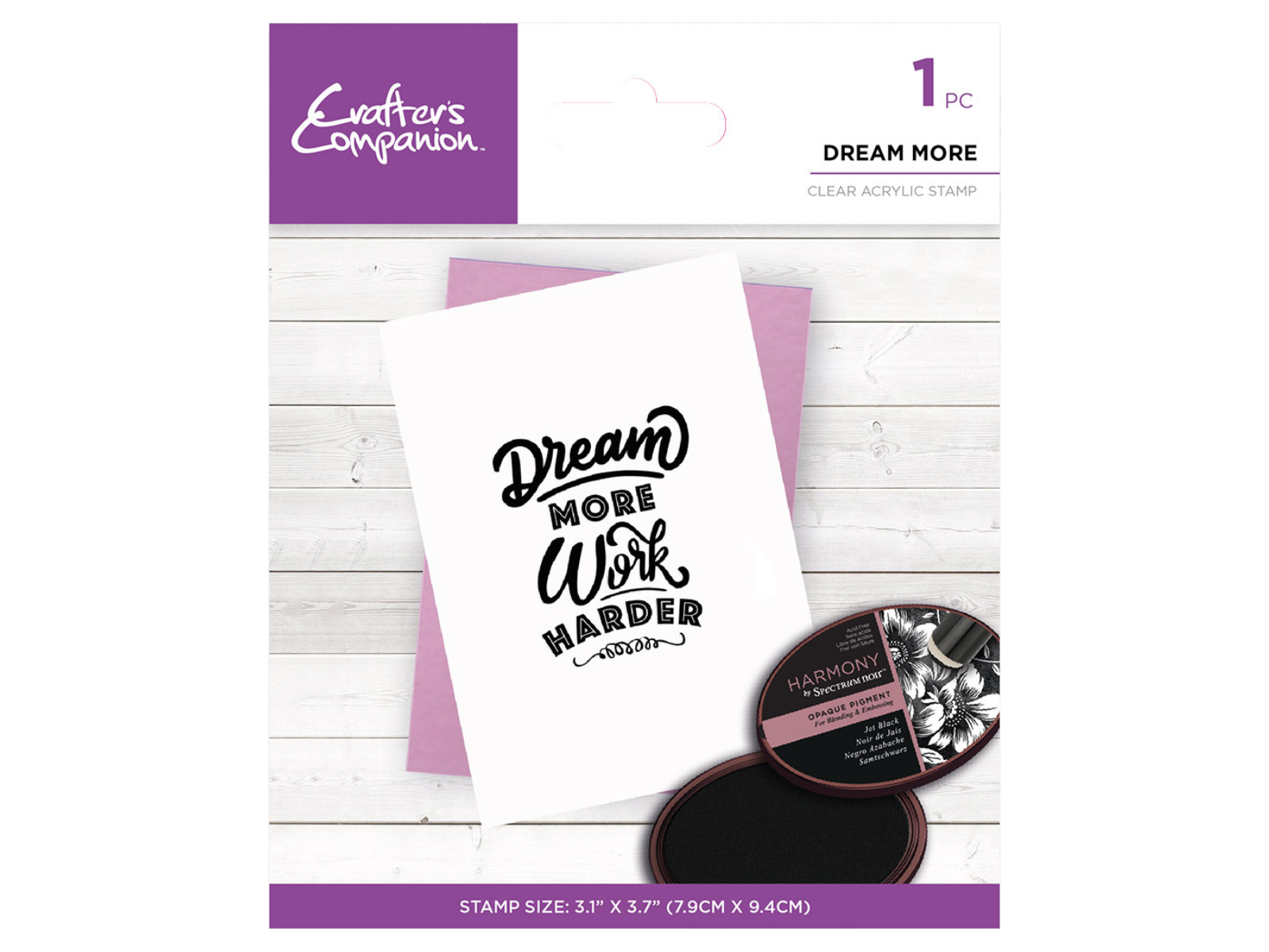 Crafter's Companion Mindfulness Quotes Clear Acrylic Stamp - Dream More