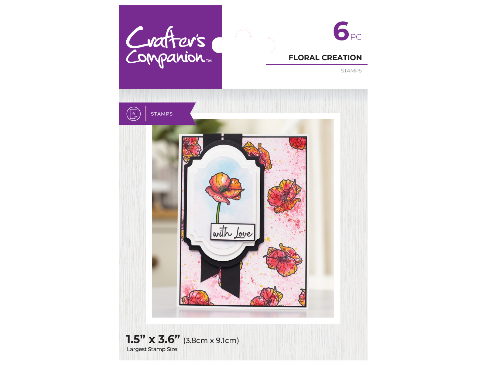 Crafter's Companion Clear Acrylic Stamp - Floral Creation