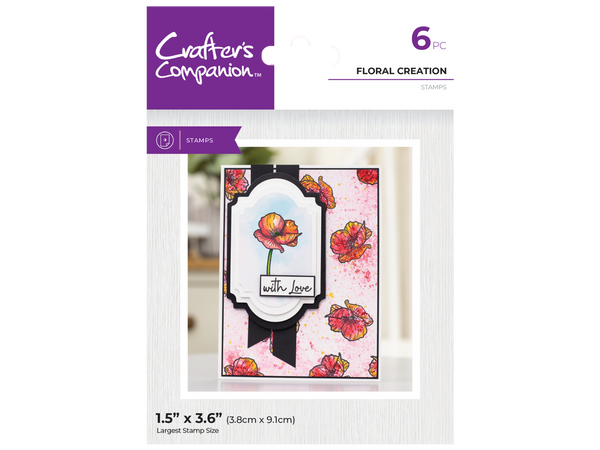 Crafter's Companion Clear Acrylic Stamp - Floral Creation