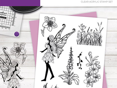 Crafter's Companion Clear Acrylic Stamp - Fairy of the Meadow