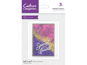 Crafter's Companion Clear Acrylic Stamp - Mehndi Florals