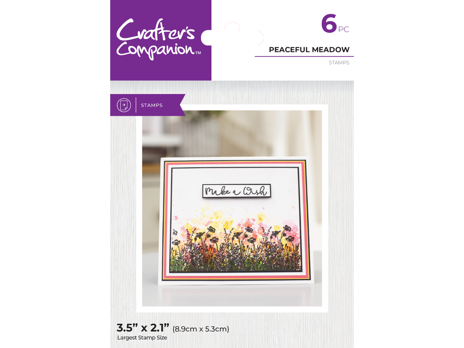 Crafter's Companion Clear Acrylic Stamp - Peaceful Meadow