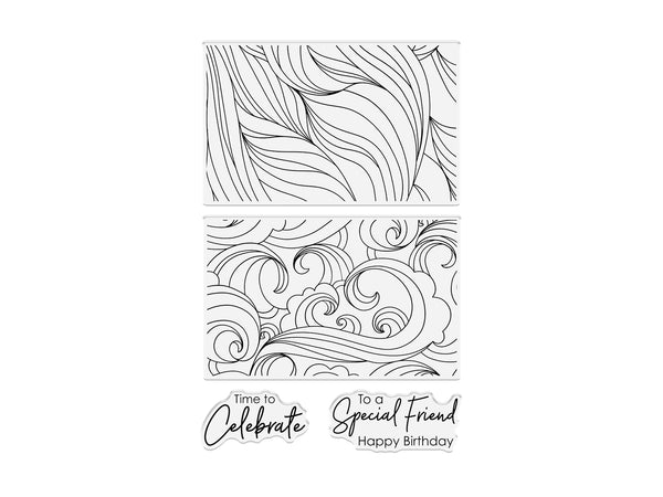 Crafter's Companion Clear Acrylic Stamp - Swirly Fun