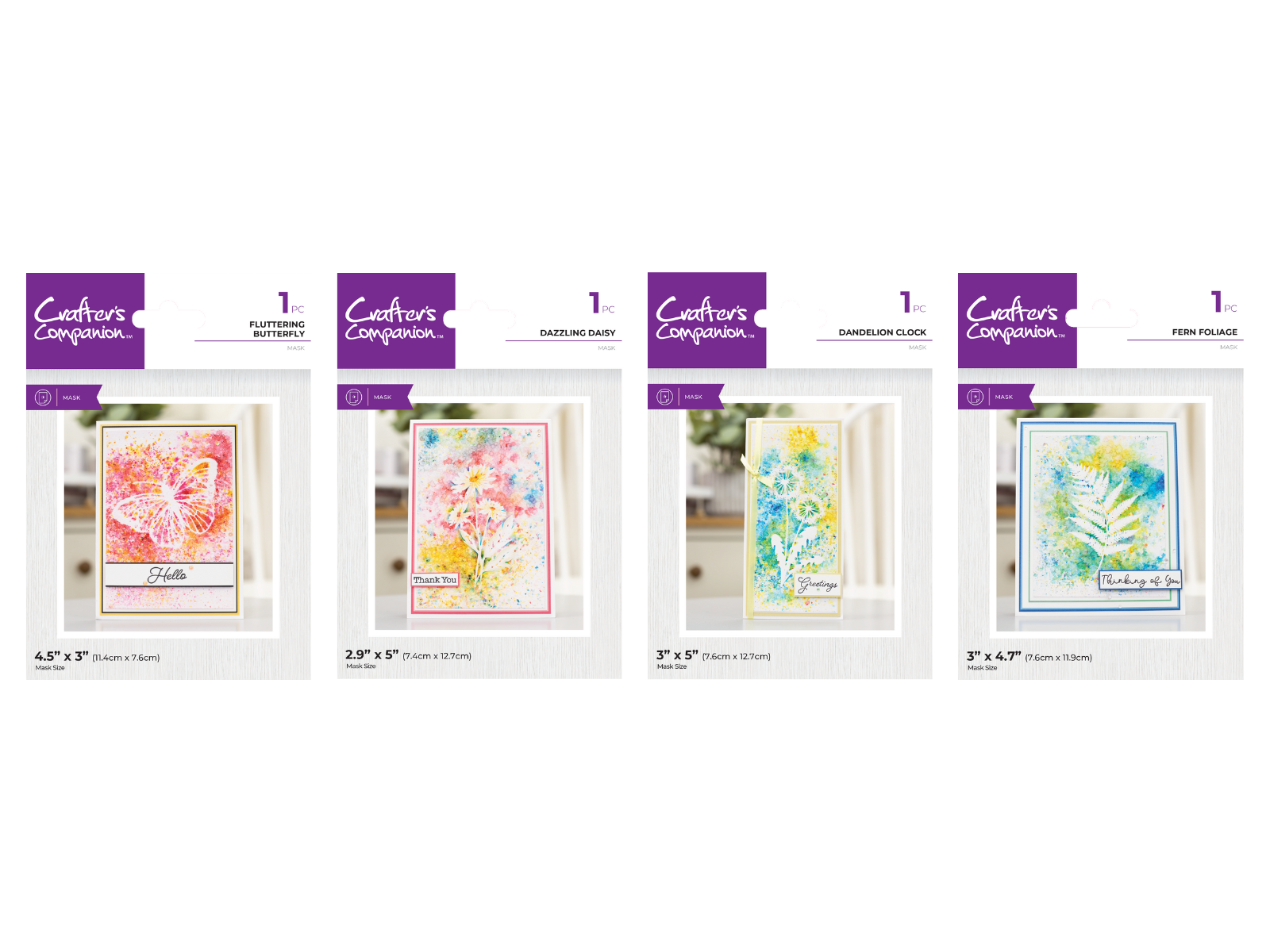 Crafter's Companion Colour Creation Mask 4pc Collection