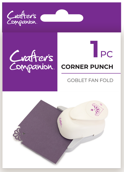 Crafters Companion – Corner Punch – Goblet Fan Fold