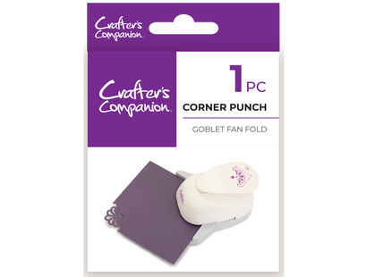 Crafters Companion – Corner Punch – Goblet Fan Fold