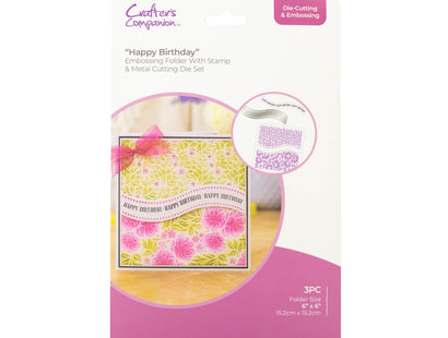 Crafters Companion - Die Cutting & Embossing - Happy Birthday