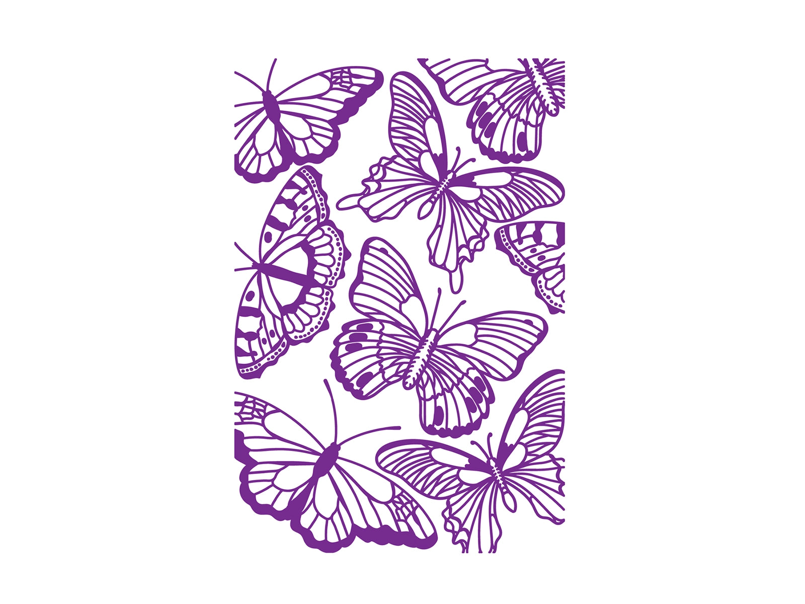 Crafter's Companion 6" x 4" Embossing Folder - Butterfly Collage