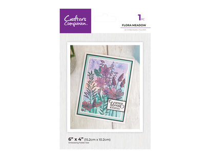 Crafter's Companion 6" x 4" Embossing Folder - Flora Meadow